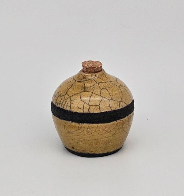 Raku mini urn