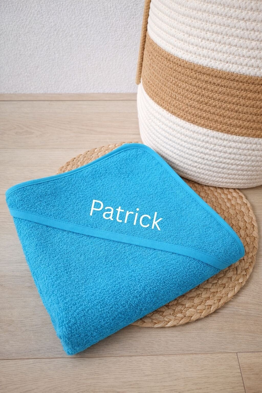 Zachte blauwe badcape