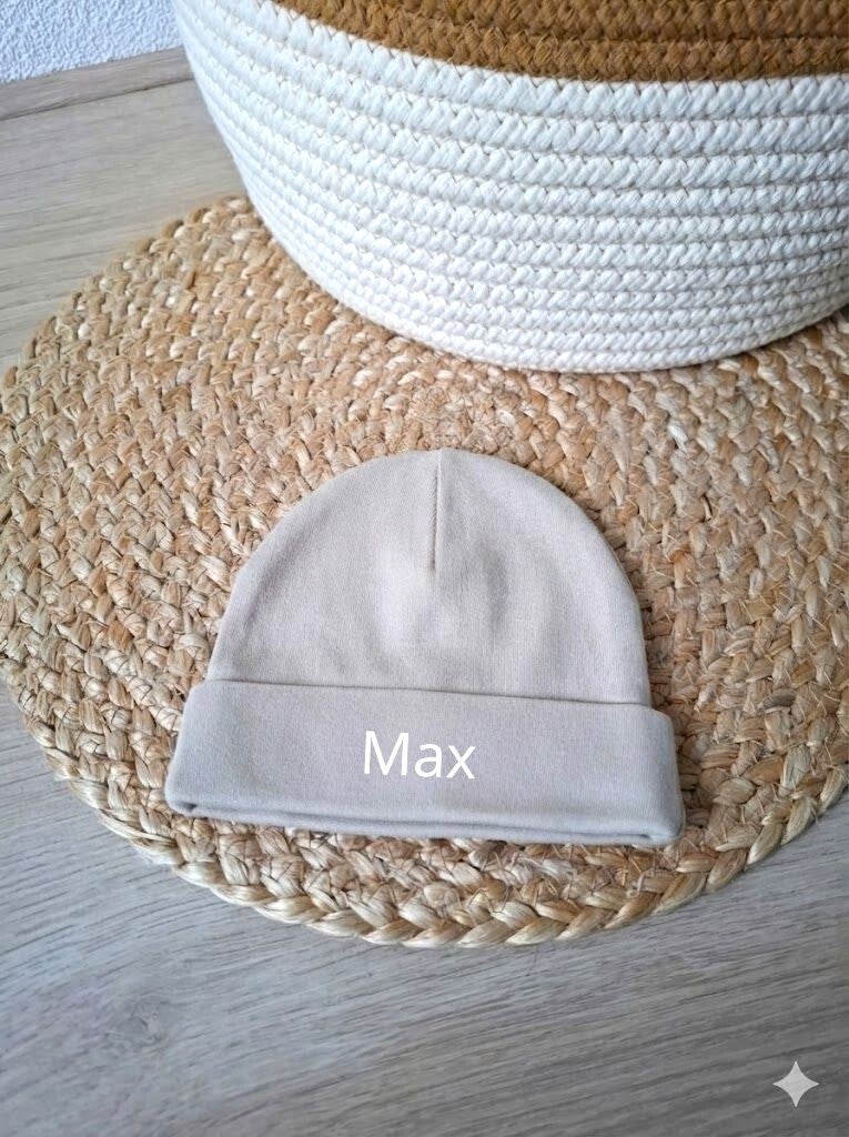Babymutsje sandstone grey 62-68