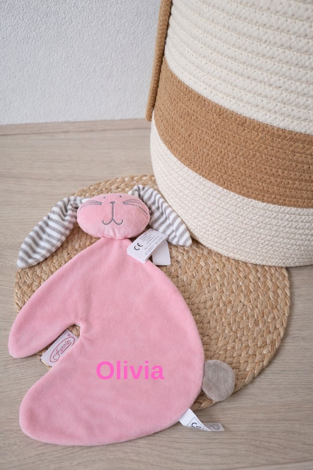 Roze tutteldoek konijn