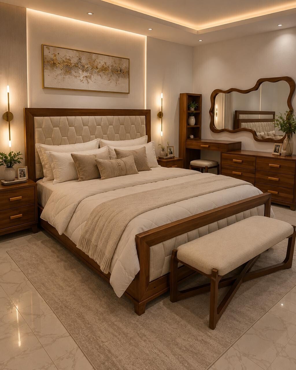 Cama en caoba King size