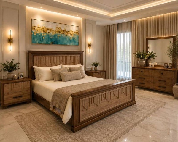 Juego de Cama Elegant Wood & Gold