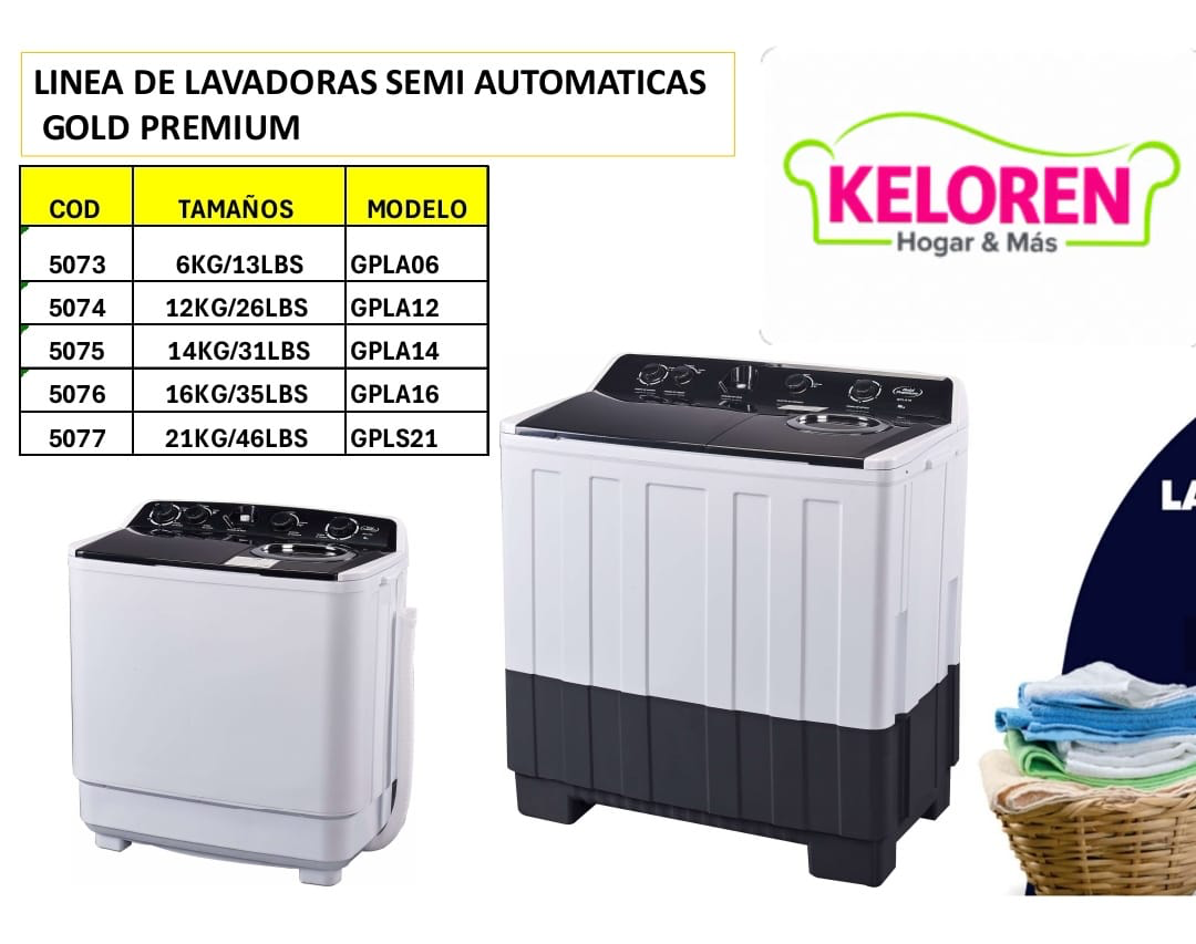 LINEA DE LAVADORAS SEMI AUTOMATICAS