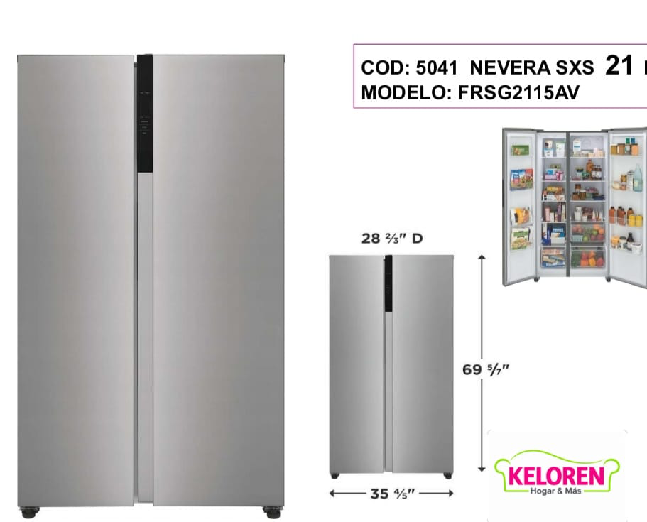 Nevera Side by Side de Gran Capacidad