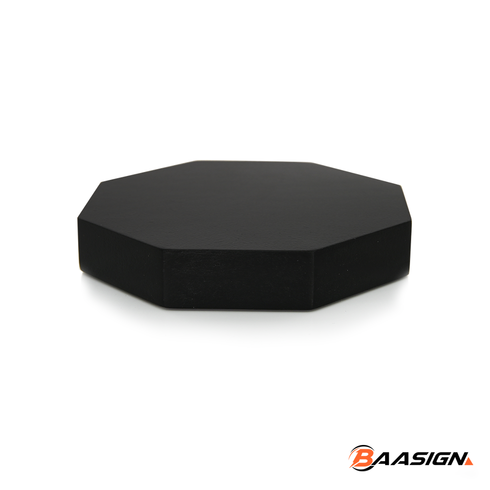 Trofeeplank 10cm Achthoek Modern Zwart