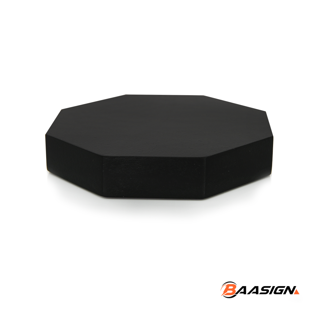 Trofeeplank 15cm Achthoek Modern Zwart