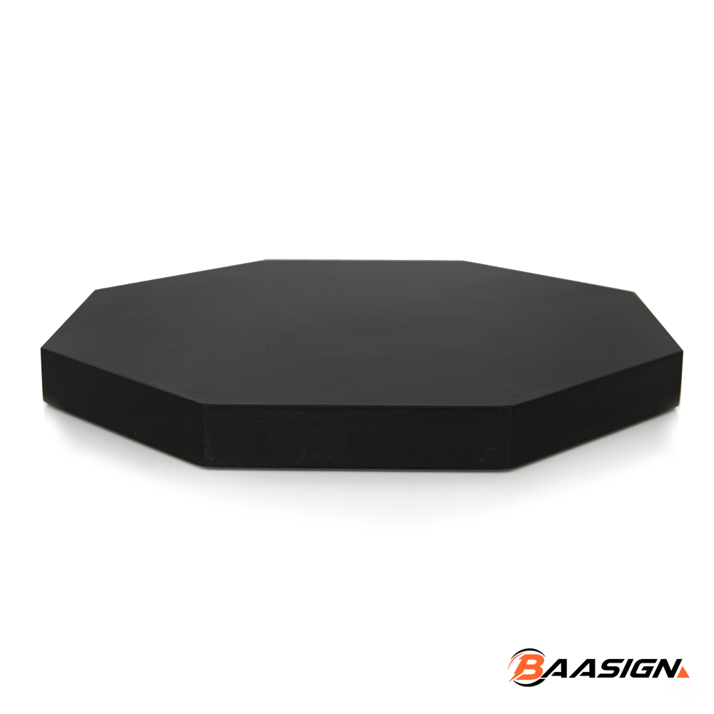 Trofeeplank 20cm Achthoek Modern Zwart