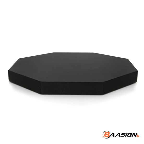 Trofeeplank 20cm Achthoek Modern Zwart