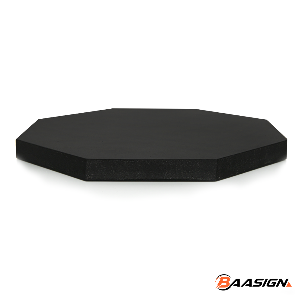 Trofeeplank 25cm Achthoek Modern Zwart