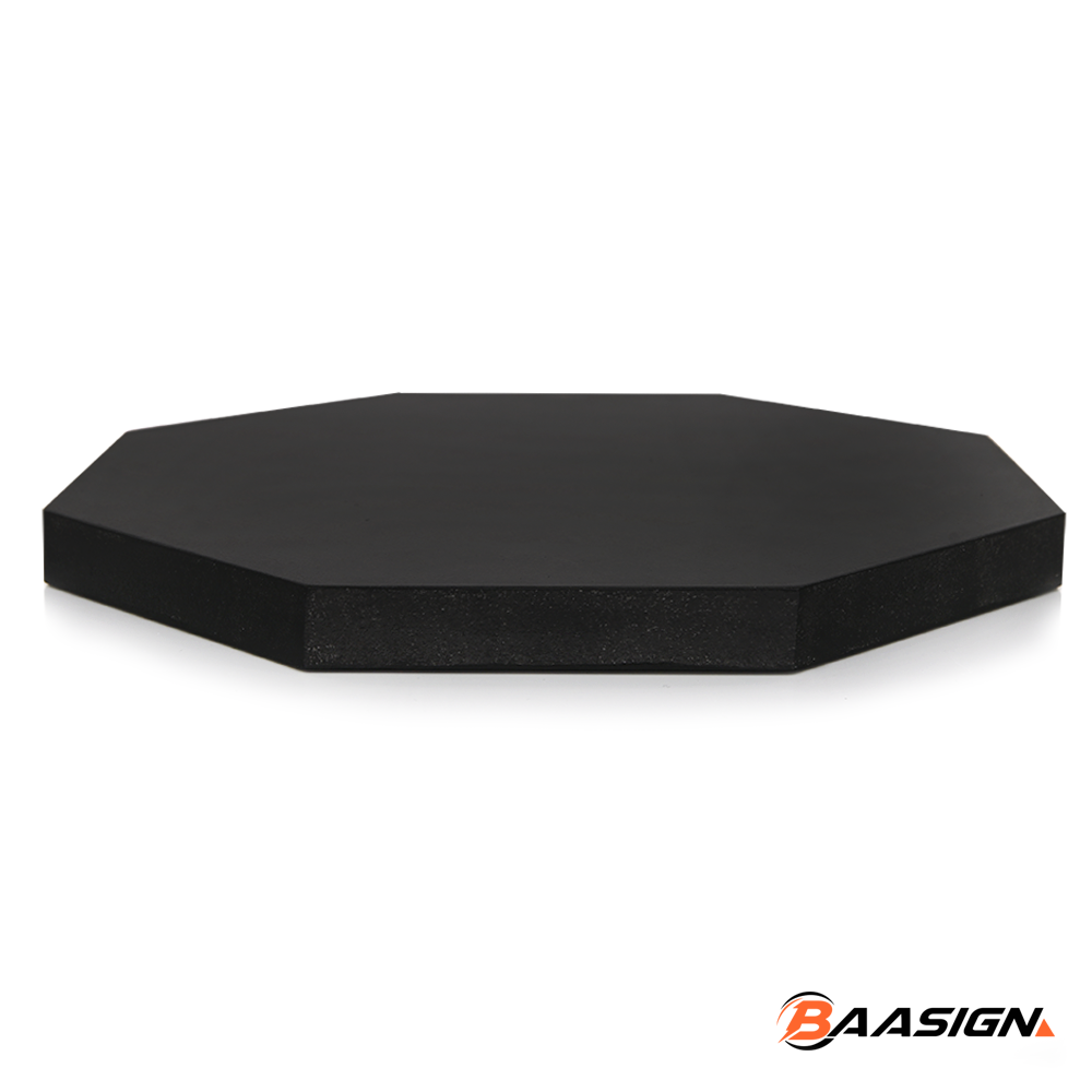 Trofeeplank 30cm Achthoek Modern Zwart