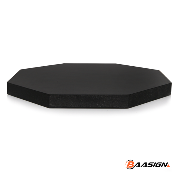 Trofeeplank 30cm Achthoek Modern Zwart