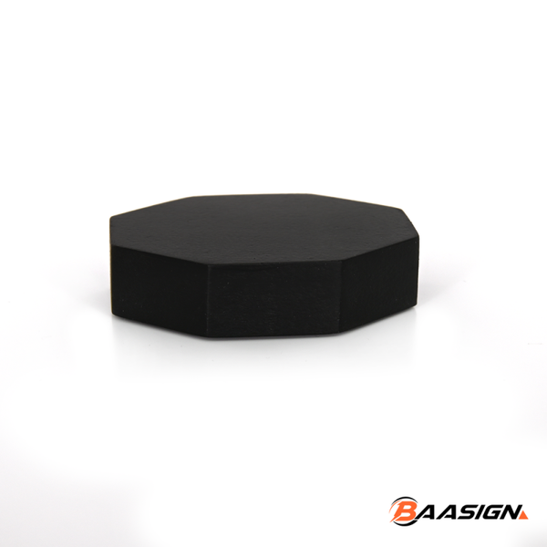 Trofeeplank 6cm Achthoek Modern Zwart