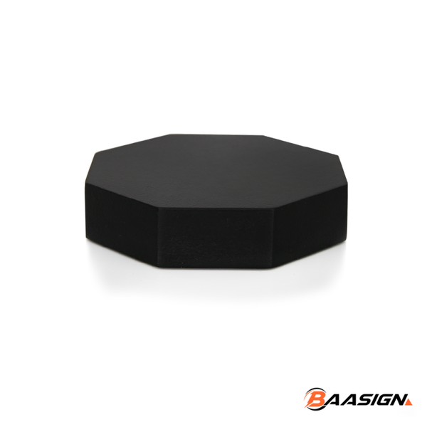 Trofeeplank 8cm Achthoek Modern Zwart