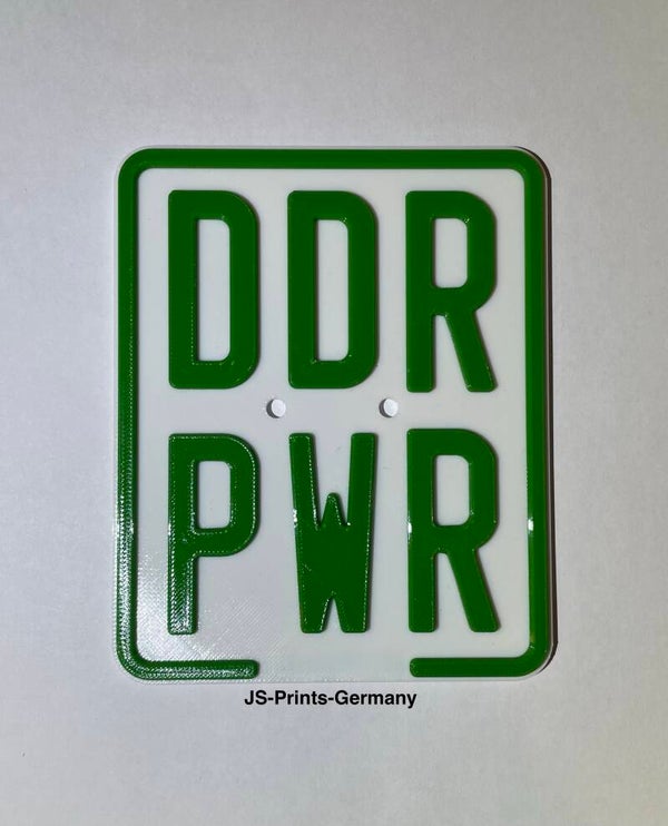 DDR PWR Showkennzeichen