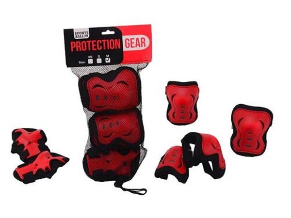 SET DI PROTEZIONI ROSSO/NERO