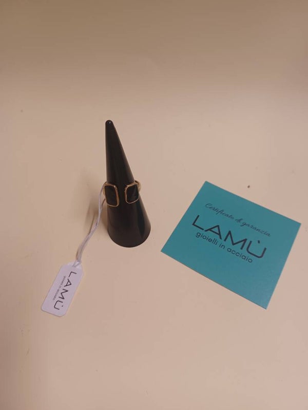 ANELLO CON PLACCHE NERE- LAMU'