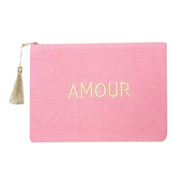 Make-up tasje amour roze