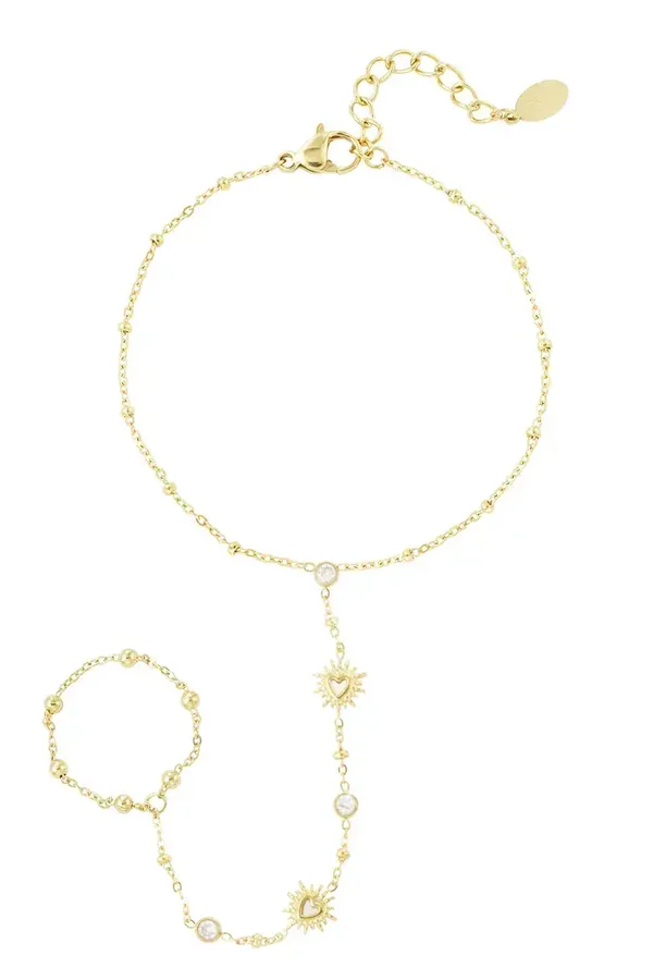 Armband musthave met ring - goud