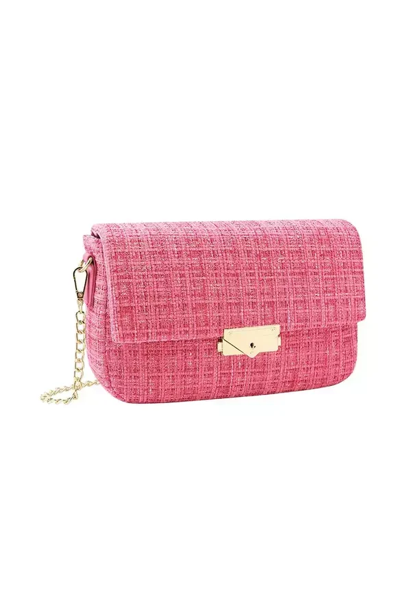 Tas met stofprint roze