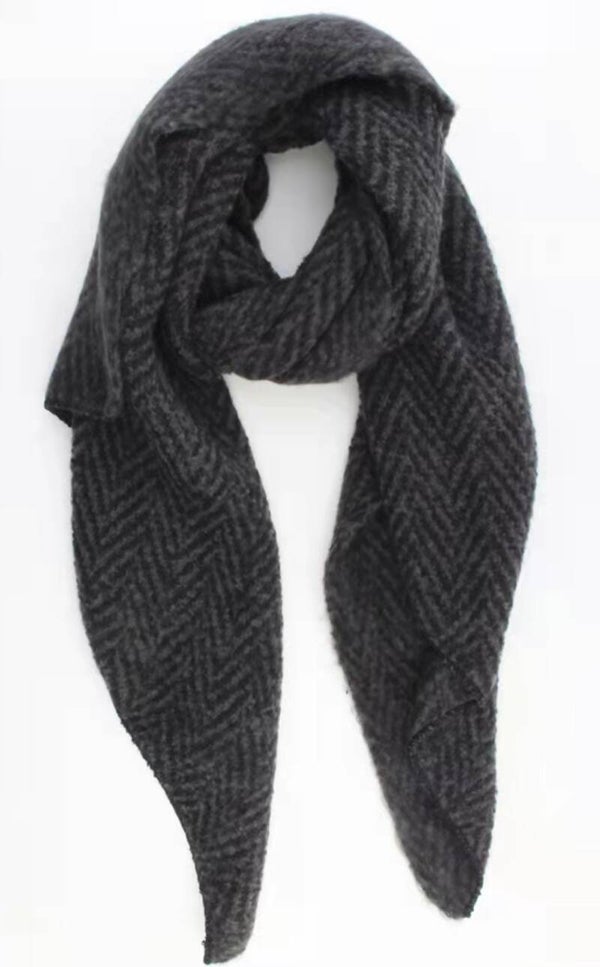 Sjaal - zwart / grijs