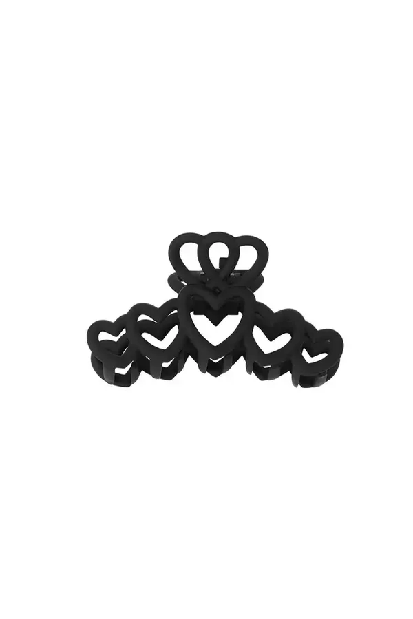 Hairclip hearts black