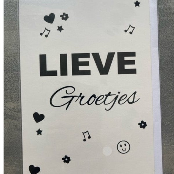 Kaart lieve groetjes
