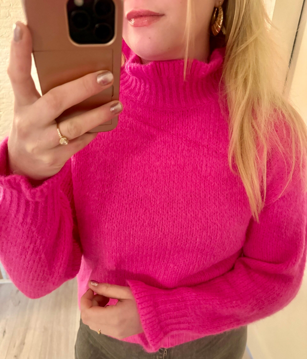 Yuna trui - fel roze