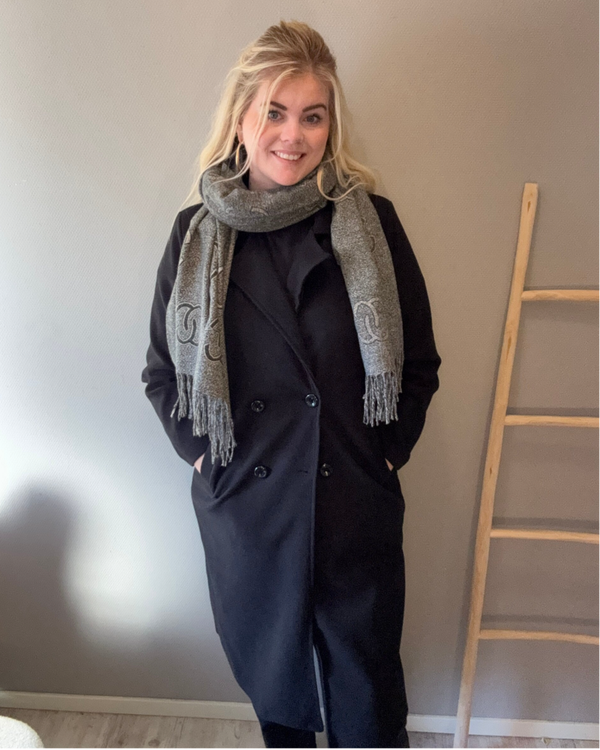 Jas met knopen - zwart