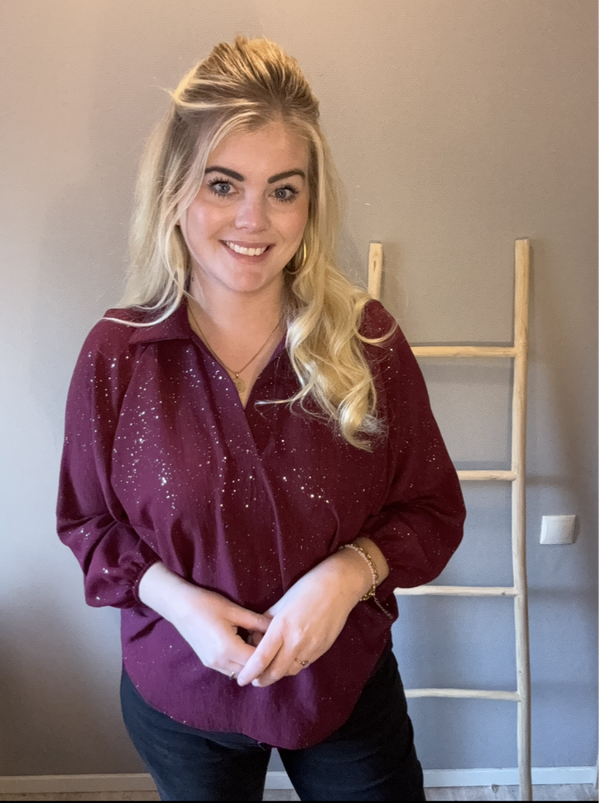Glamour blouse Bordeaux