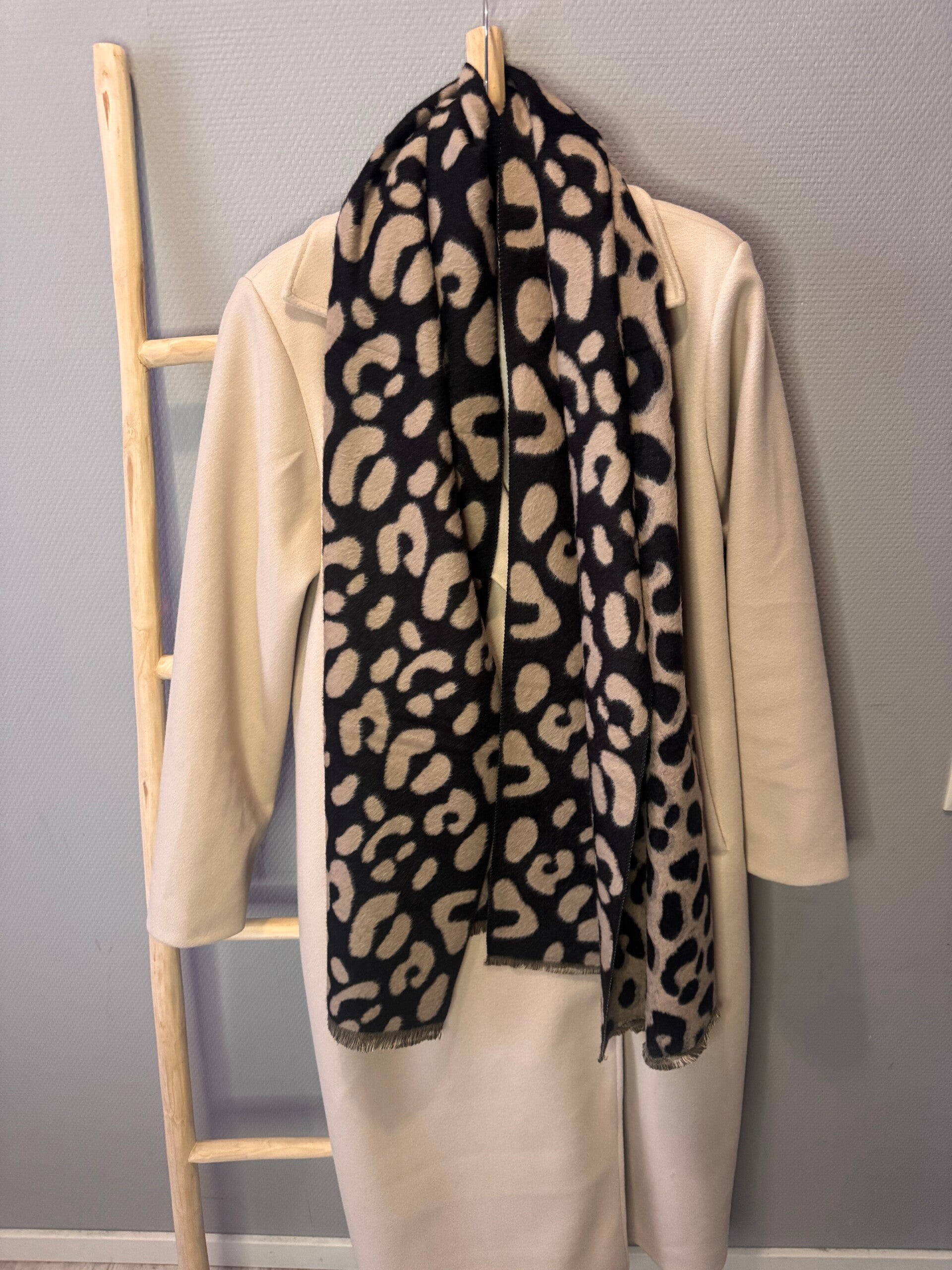 Sjaal - Kimberley met zwart &beige