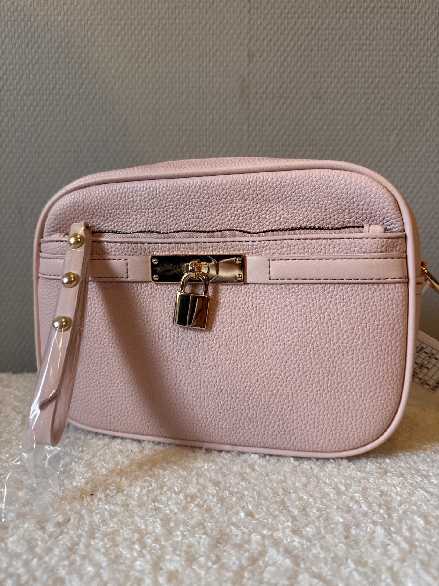 Crossbody tas met slotje - roze