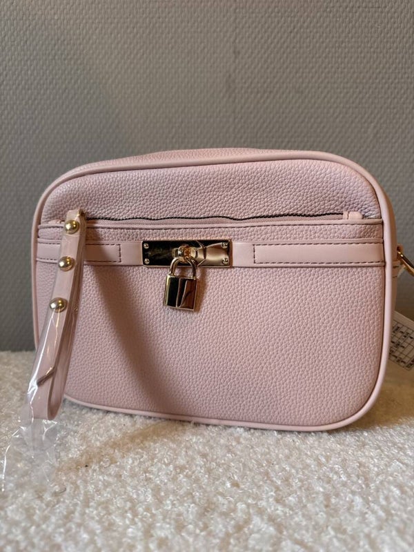 Crossbody tas met slotje - roze