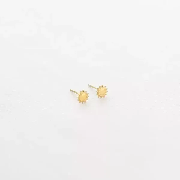Oorknopjes zonnetje goud