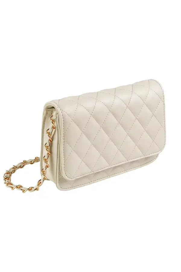 Schoudertas wit / beige