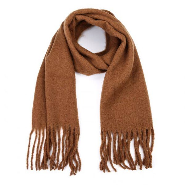 Luxe wintersjaal cognac