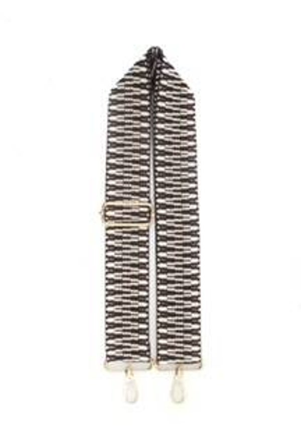 Bagstrap zwart met ecru kleuren