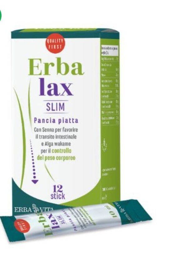 Erba Vita Erbalax Slim Pancia Piatta Integratore Dimagrante 12 Stick