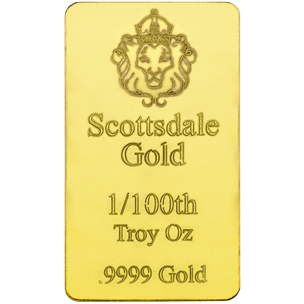 1/100 oz Scottsdale Gold Bar
