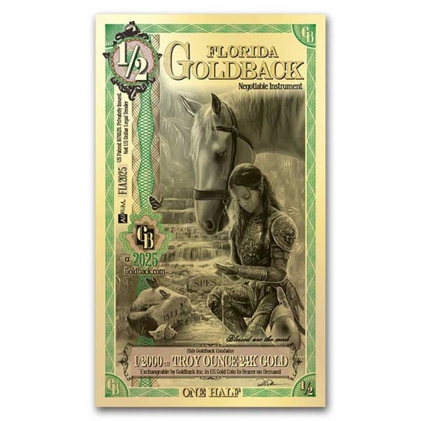 1/2 Florida Goldback* - Aurum Gold Foil Note (24k)