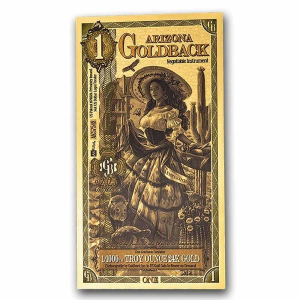 1 Arizona Goldback - Aurum Gold Foil Note (24k)