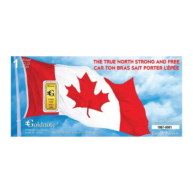 1 Gram Canada Forever Goldnote Bar (2026)