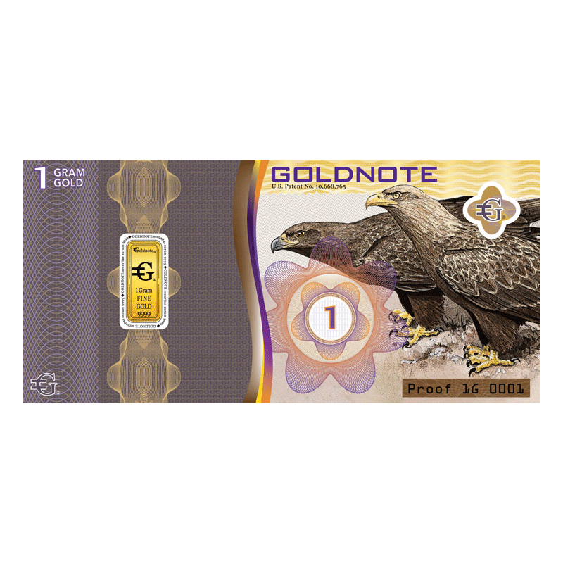1 Gram Double Eagle Goldnote Bar (2025)