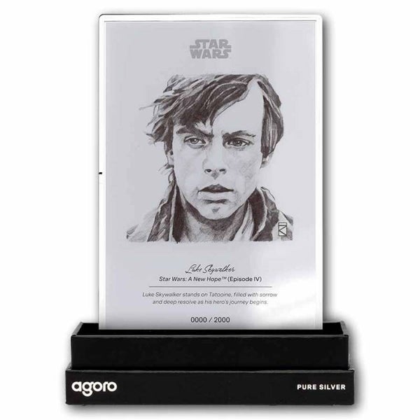Star Wars™ Sketch Art Luke Skywalker™ Silver Collectible Foil