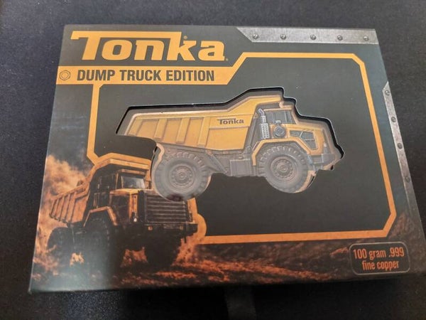 Tonka Dump Truck Edition 100 Gram .999 Fine Copper Collectible Bar Limited Mintage 1500