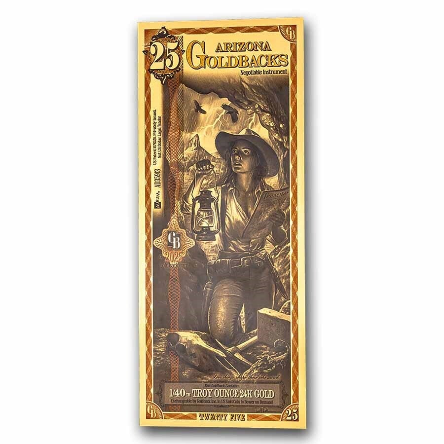 **SPECIAL ORDER**25 Arizona Goldback - Aurum Gold Foil Note (24k)