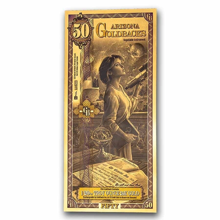 ** SPECIAL ORDER** 50 Arizona Goldback - Aurum Gold Foil Note (24k)