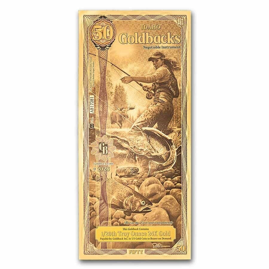 ** SPECIAL ORDER** 50 Idaho Goldback - Aurum Gold Foil Note (24k)