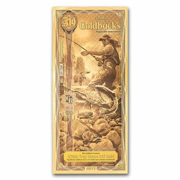 ** SPECIAL ORDER** 50 Idaho Goldback - Aurum Gold Foil Note (24k)