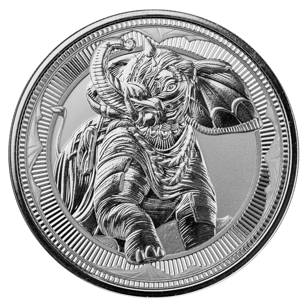 2023 Gibraltar War Elephant 1 oz Silver Coin – .999 Fine Silver