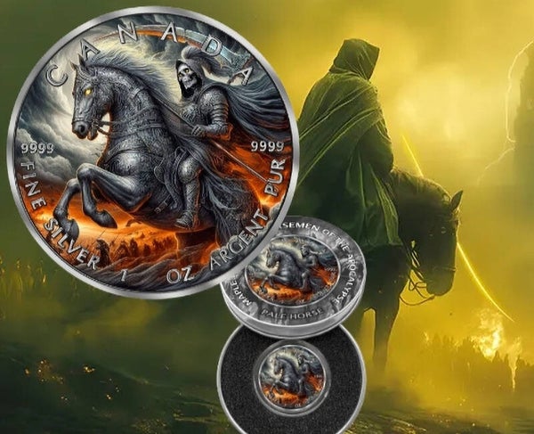 PALE HORSE - Four horsemen of the apocalypse - 1Oz 999.9 Silver - $5 Canada 2026